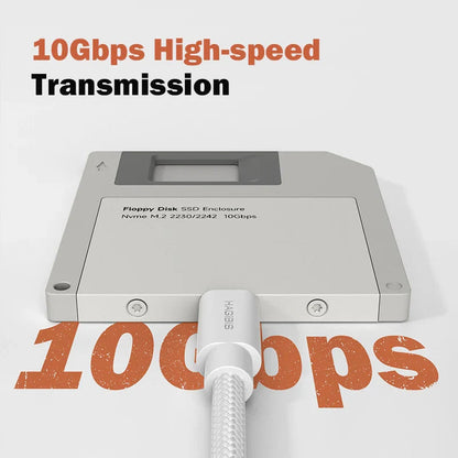 FLOPPY DISK TO HARD DISK M.2 NVMe SSD Enclosure USB 3.2 Gen 2 (10Gbps)