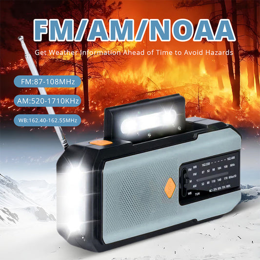 📻 60% OFF NOW! ☀️ Solar Hand-Crank Emergency Weather Radio – NOAA Alerts, Power Bank & Built-In Flashlight 🔋